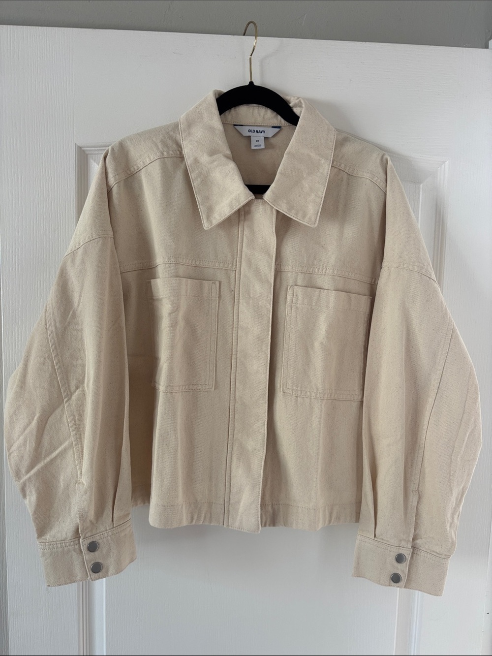 Old Navy Cream Crop Utility Jean Jacket (new no tag) SIZE 2X